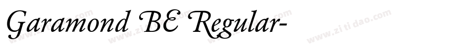 Garamond BE Regular字体转换
